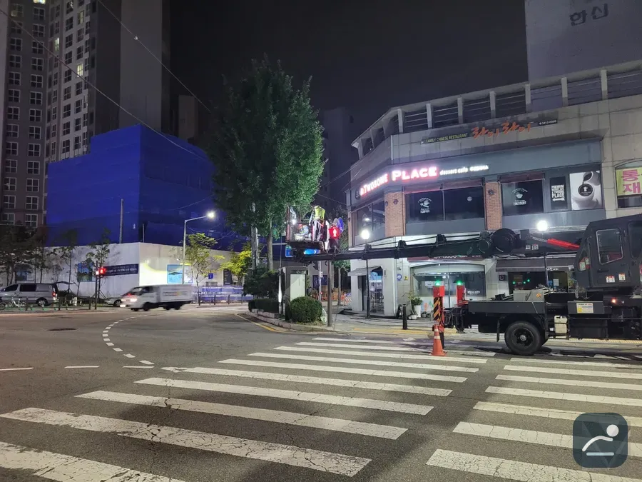 경기 스카이차 간판 설치·철거 현장